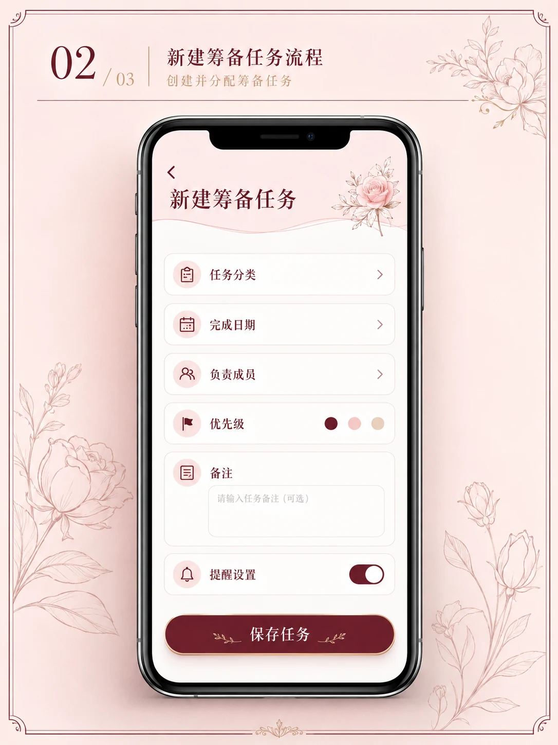 婚礼筹备清单小程序 — 核心操作流程